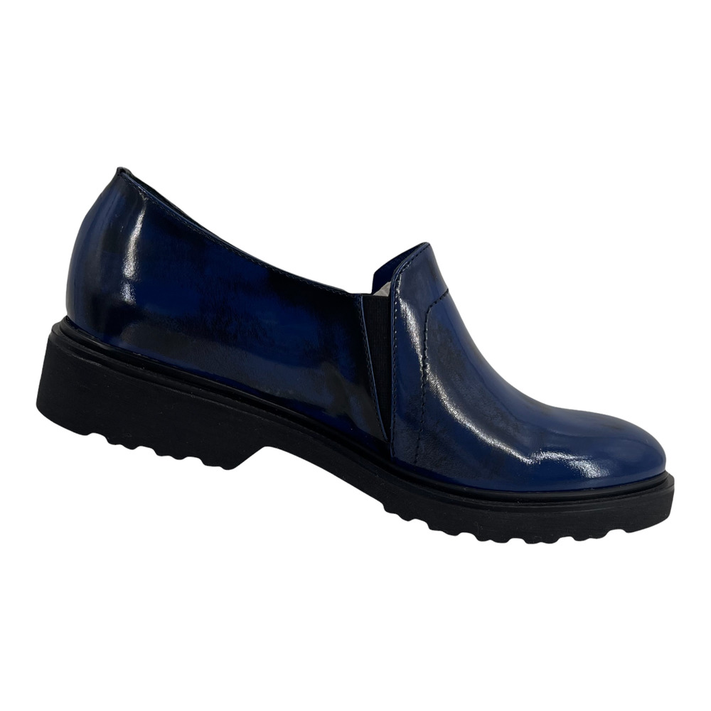 SGN Giancarlo Paoli Italy Loafers Patent Leather Blue Women's Sz 36 / 6 NIB $300 - Picture 3 of 12